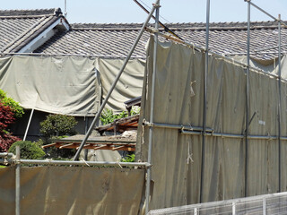住宅の解体工事現場