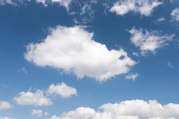 Blue sky and beautiful clouds. 
