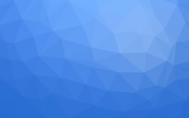 Light BLUE vector shining triangular template.