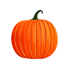 Beautiful isolated halloween pumpkin on white background 