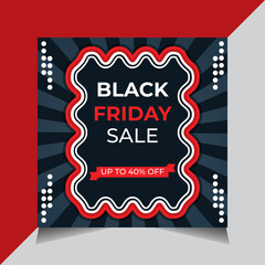 Black Friday Sale Banners, Social Media Web Banners, Vector illustrations