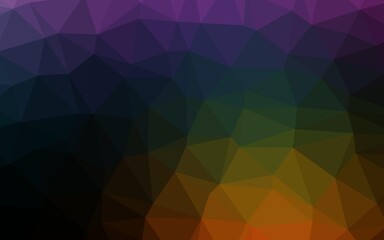 Dark Multicolor, Rainbow vector triangle mosaic texture.