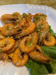 shrimp on a plate