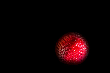 Strawberry with a black background