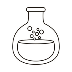 bottle with coffee drink line style icon