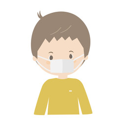 マスクをつけた若い男性