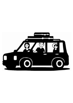 Familia en auto