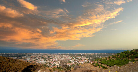 View of the city, sea and sky, Izmir, Turkey