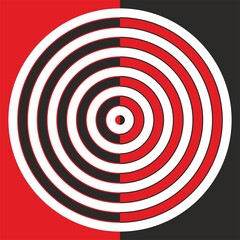 black red white dart target