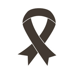 ribbon campaign silhouette style icon