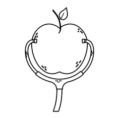 apple fresh fruit healthy icon