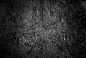 Fototapeta na wymiar Dark tone faulting and fracturing in sedimentary rock.Highly deformation.