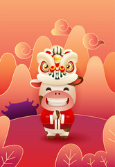 Happy Chinese New Year 2021 the year of the ox. A cute ox wishing you a prosperous year ahead 2. 