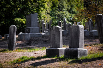 Old cemetery in fall