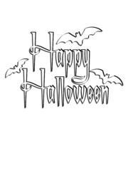 Fototapeta premium Happy Halloween Fledermaus 