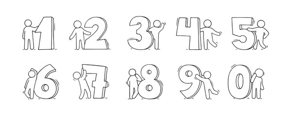 working little people with numbers