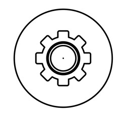 gear machine settings isolated icon