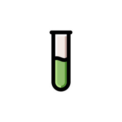 Flask Icon Filled Outline Science Illustration Logo Vector
