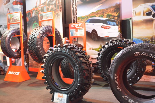 Maxxis and CST tires displays at Manila Auto Salon