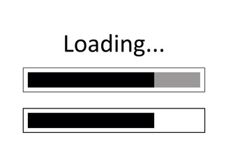 Vector illustration of loading icons.   Progress symbol for graphic and web design.