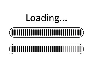 Vector illustration of loading icons.   Progress symbol for graphic and web design.