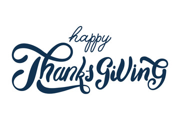 happy thanksgiving day celebration lettering