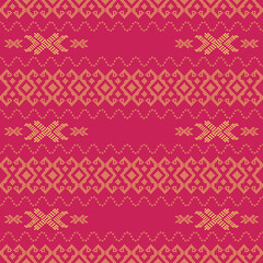 Seamless geometric background motif ulos batak. seamless traditional textile bandhani sari border. creative seamless indiant bandhani textures border design