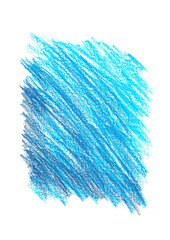 scribbling made of blue crayons