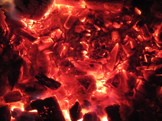 close up of fire