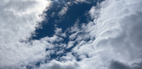 Obraz premium Beautiful blue sky with clouds. Natural background.