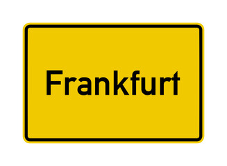Frankfurt city limits road sign in Germany