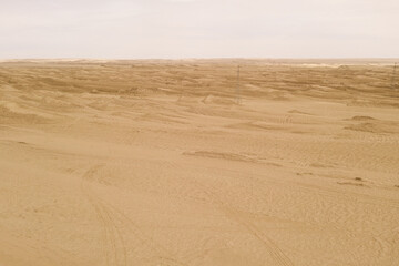 Dryness land with erosion terrain, geomorphology background.