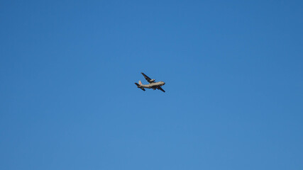 A military plane on the sky, airplane in the sky