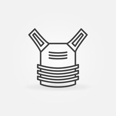 Bulletproof Vest linear vector concept icon or logo element