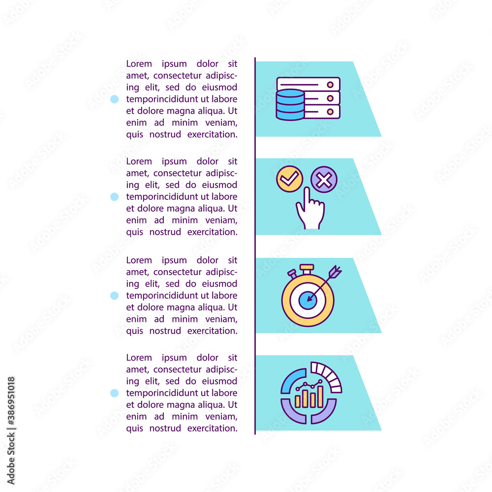 Poster data driven marketing concept icon with text. using information to sell products. ecommerence field.