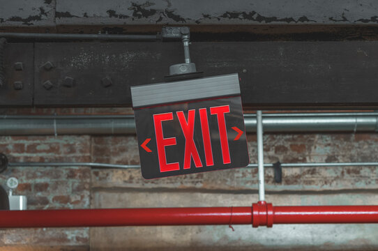 Rotes "Exit" Schild - Notausgang Ausgang