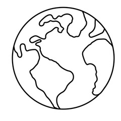 world planet earth isolated icon