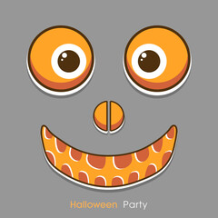 Illustration of poster,banner or invitation of Halloween party.