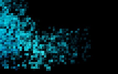Dark BLUE vector backdrop with rectangles, squares.