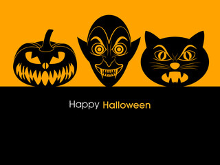 Illustration of poster,banner or invitation of Halloween party.