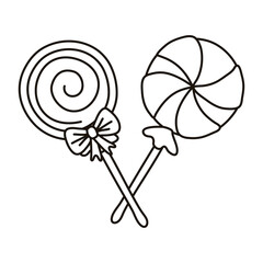 sweet lollipops halloween line style icon