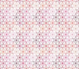 麻の葉の背景素材_和柄のシームレスパターン_イラスト