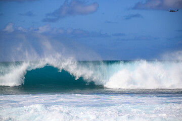 Waves  surfing Banzai Pipeline, North shore, Oahu, Hawaii
