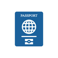 Passport Flat icon Color Design Vector Template Illustration