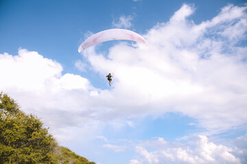 Paragliding at Diamond Head Beach Park, Oahu, Hawaii
