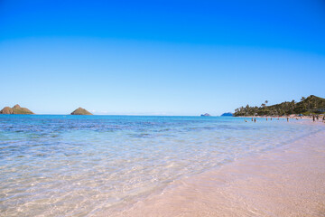 Fototapeta premium Lanikai beach, Kailua, Oahu, Hawaii