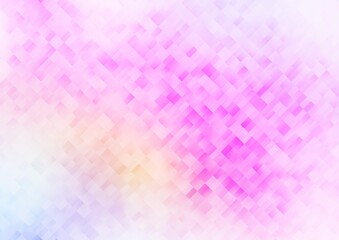 Light Pink vector template with crystals, rectangles.
