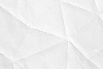 Obraz premium White crumpled paper background, texture old for web design screensavers. Template for various purposes or creating packaging.