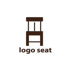 Chair, unique icon illustration, simple design vector template