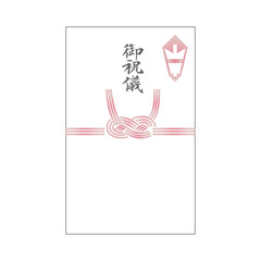 御祝儀　のし袋　水引　筆文字